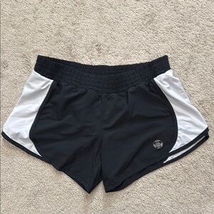 Women's Black and White Athletic Shorts